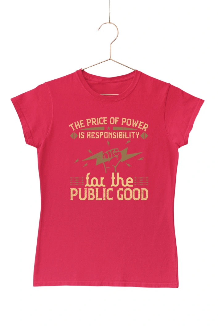 The Price of Power is Responsibility Women's Tshirt (Red, S)