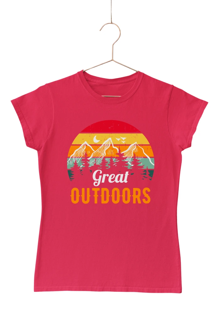 Great Outdoors Women's Tshirt (Red, S)