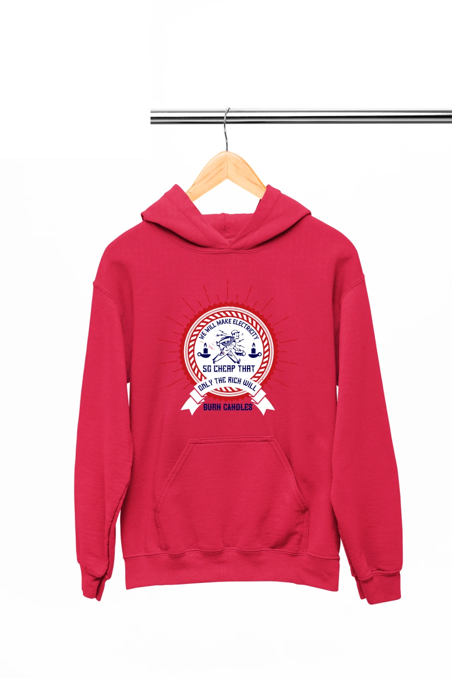 We Will Make Electricity Hoodie (Red, S)
