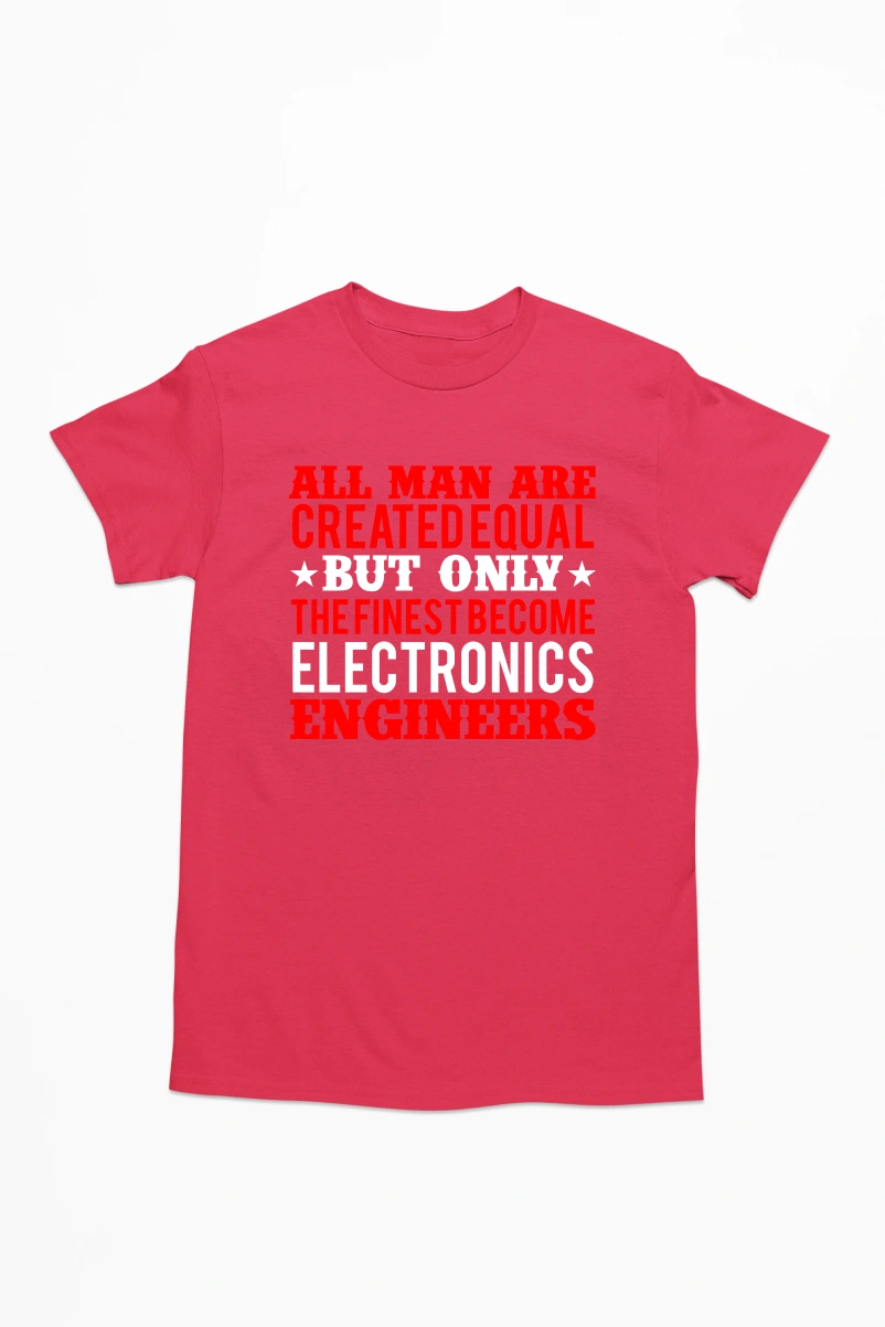 All Man are Created Equal Men's Tshirt (Red, S)