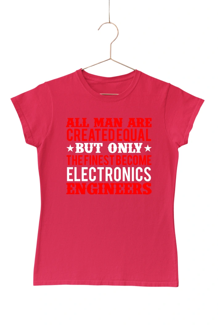 All Man are Created Equal Women's Tshirt (Red, S)