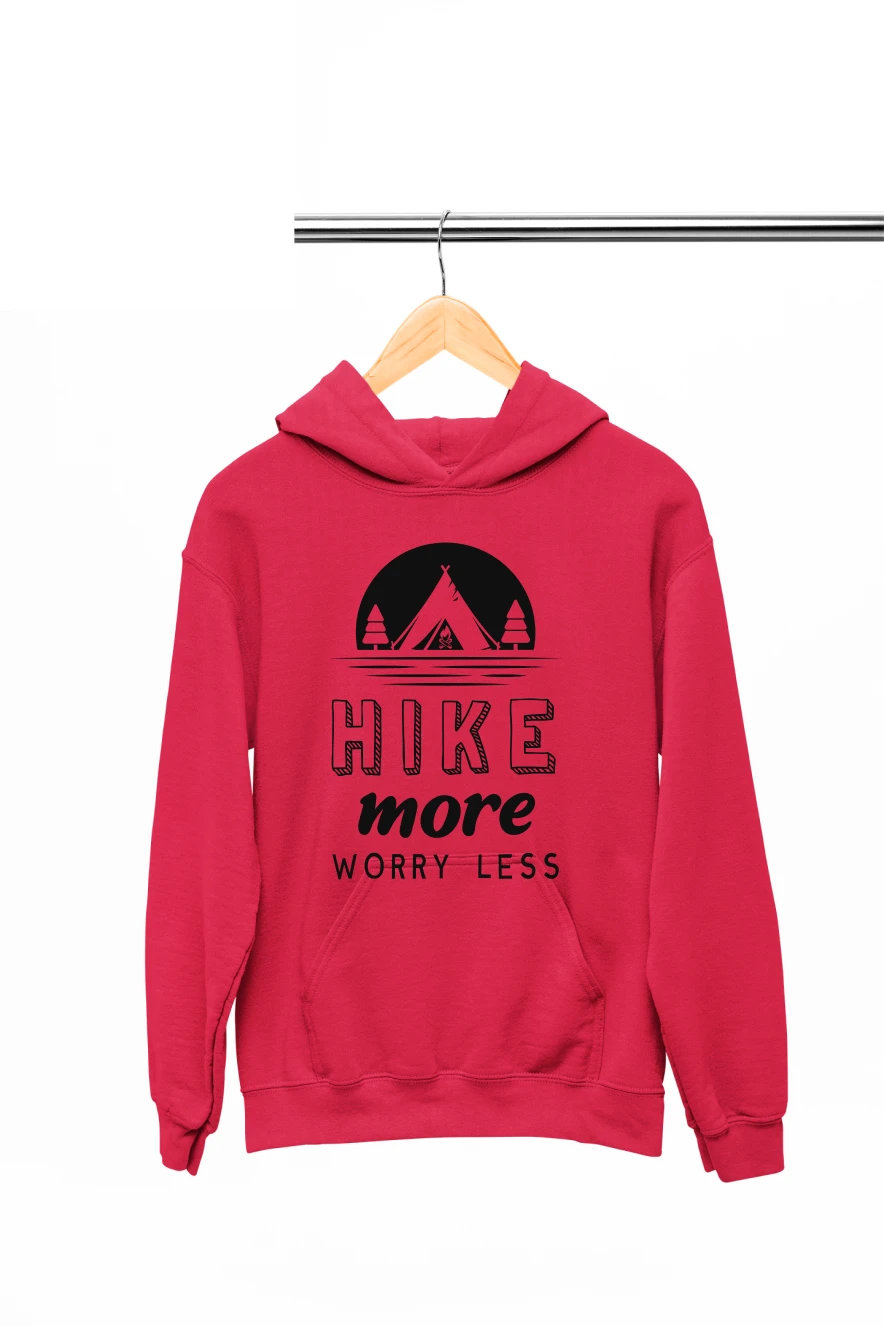Hire More Worry Less Hoodie (Red, S)