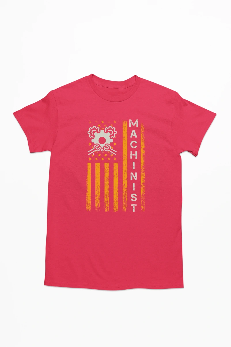 Machinist Men's Tshirt (Red, S)