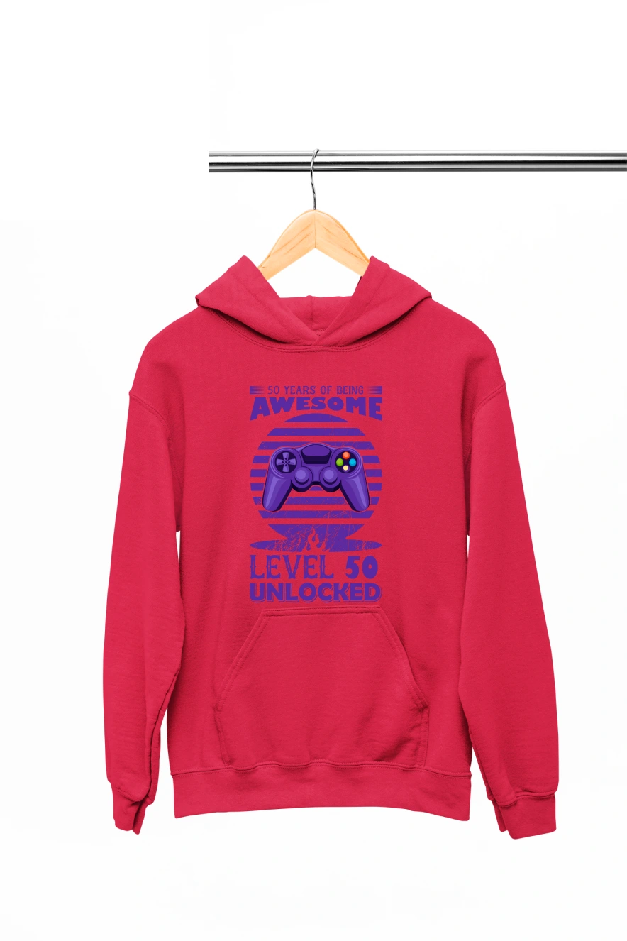 50 Years of Being Awesome Hoodie (Red, S)