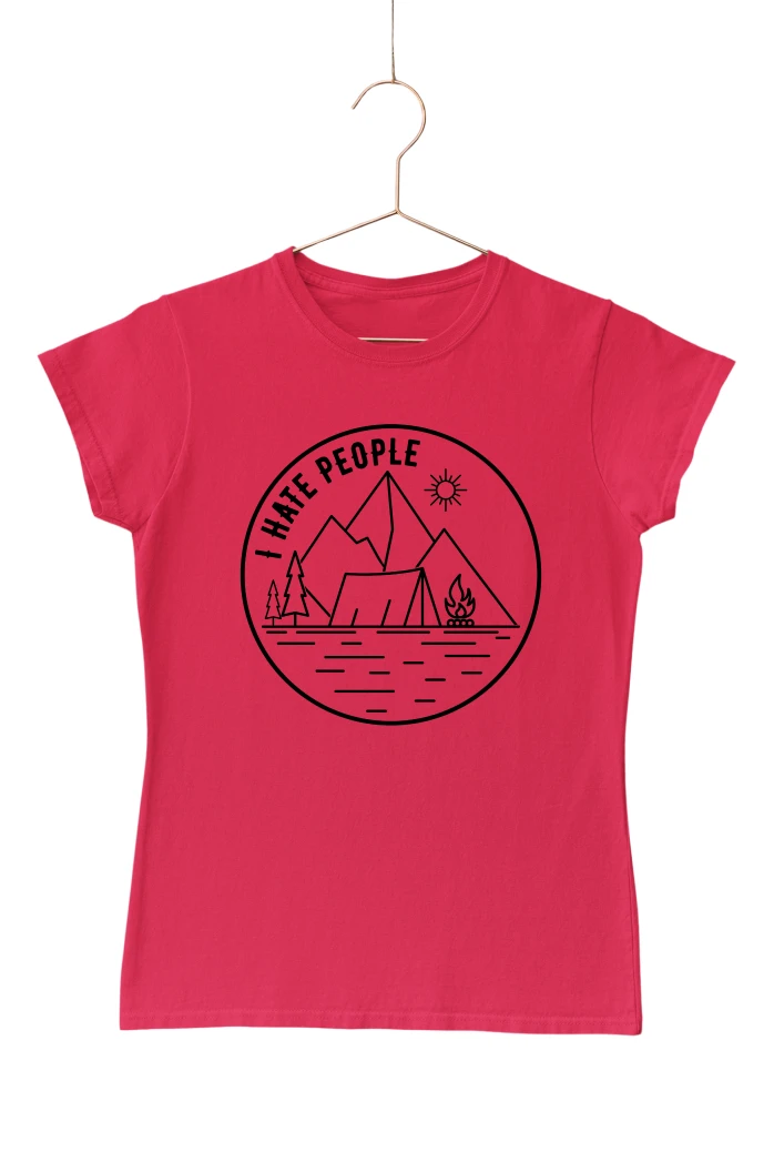 I Hate People Women's Tshirt (Red, S)