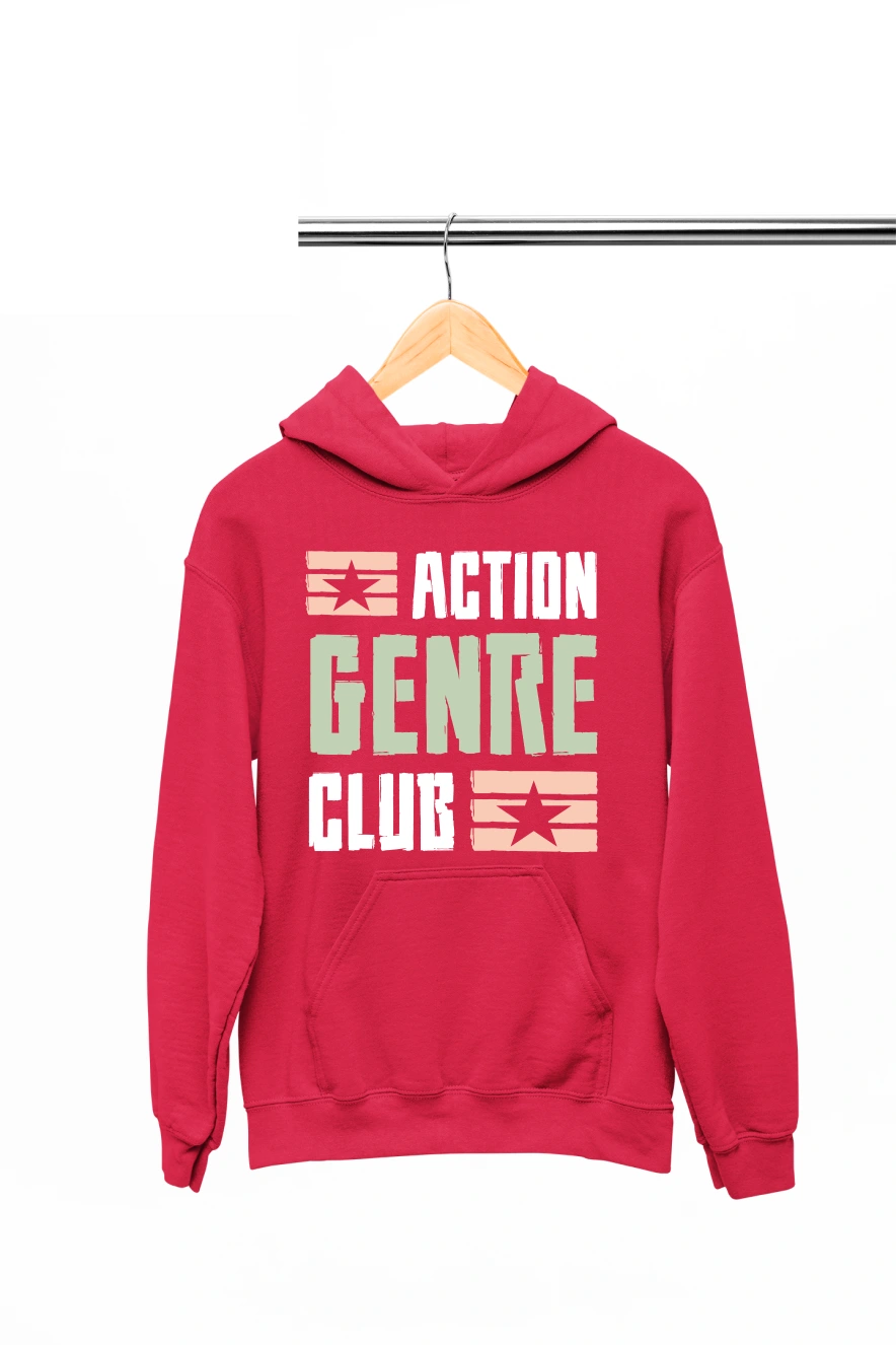 Action Genre Club Hoodie (Red, S)