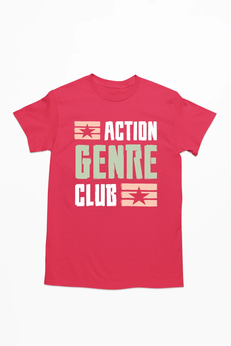 Action Genre Club Men's Tshirt (Red, S)