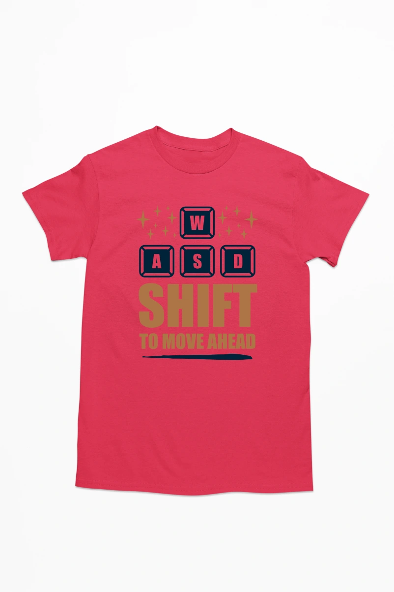 ASWD Shift to Move Ahead Men's Tshirt (Red, S)