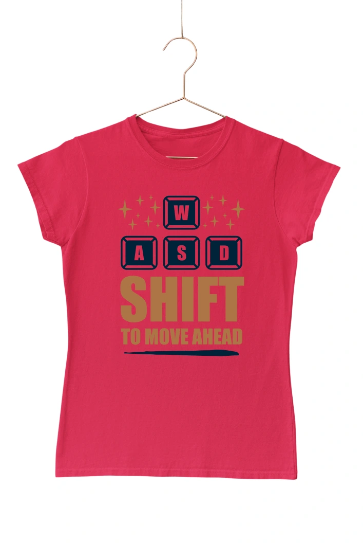 ASWD Shift to Move Ahead Women's Tshirt (Red, S)