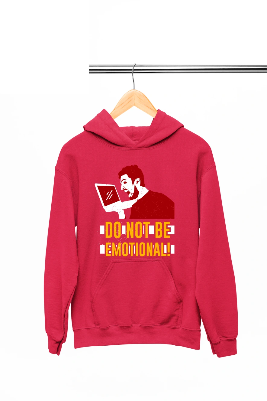 Do Not Be Emotional Hoodie (Red, S)