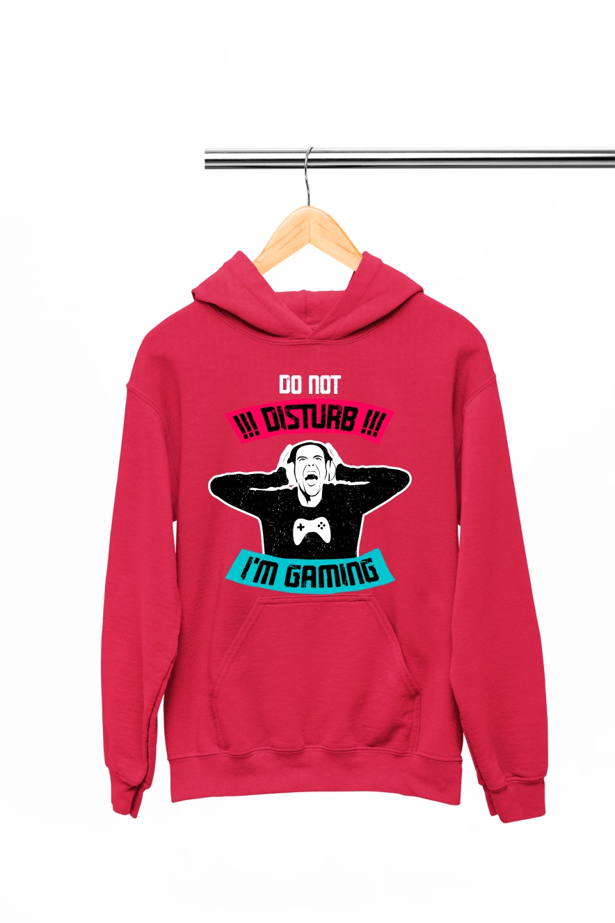 Do Not Disturb I'm Gaming Hoodie (Red, S)