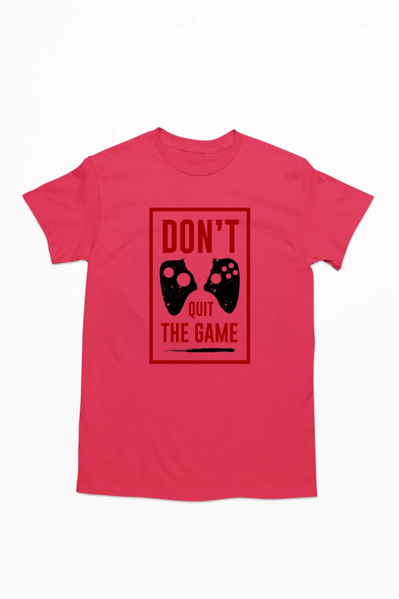 Don't Quit The Game Men's Tshirt (Red, S)