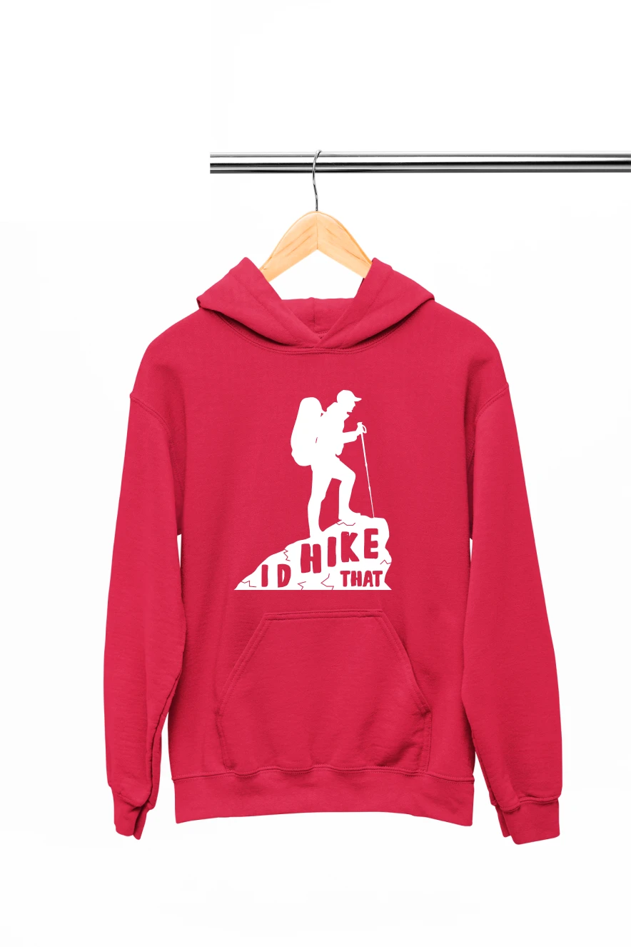 I'd Hike That Hoodie (Red, S)