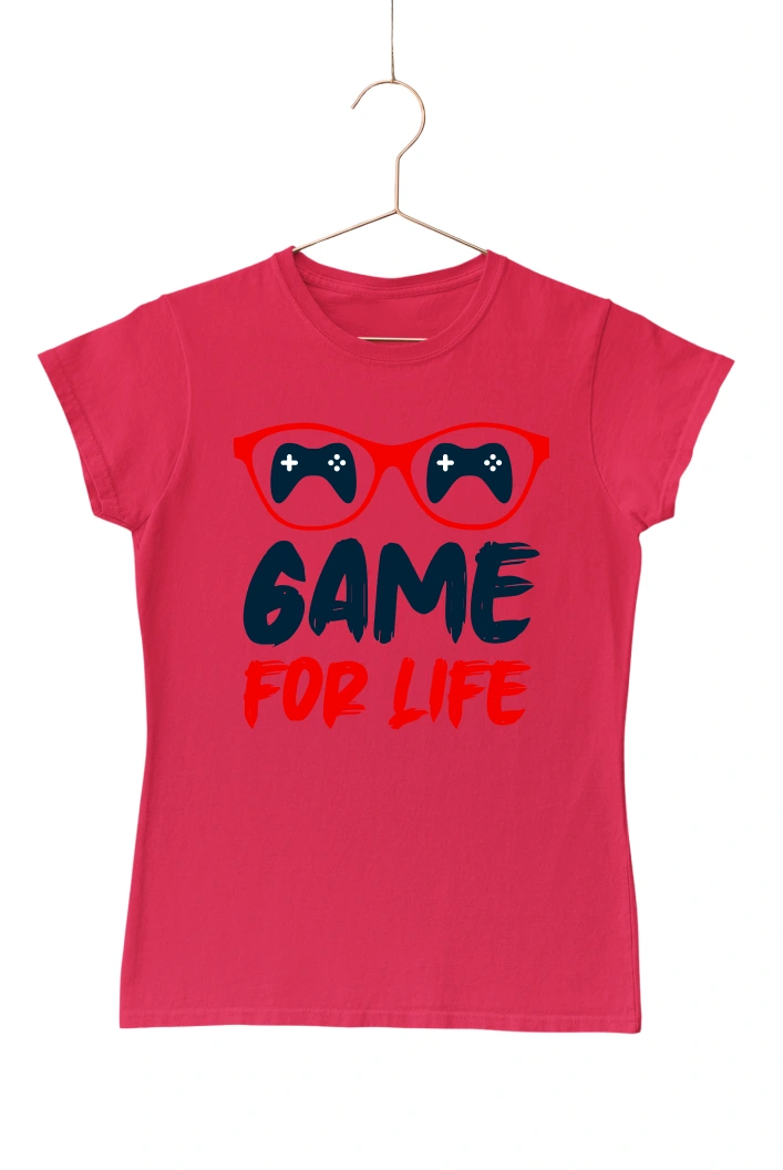 Game For Life Women's Tshirt (Red, S)