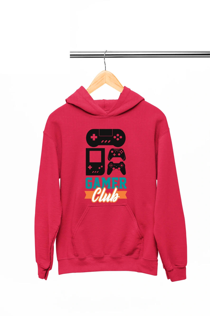 Gamer Club Hoodie (Red, S)