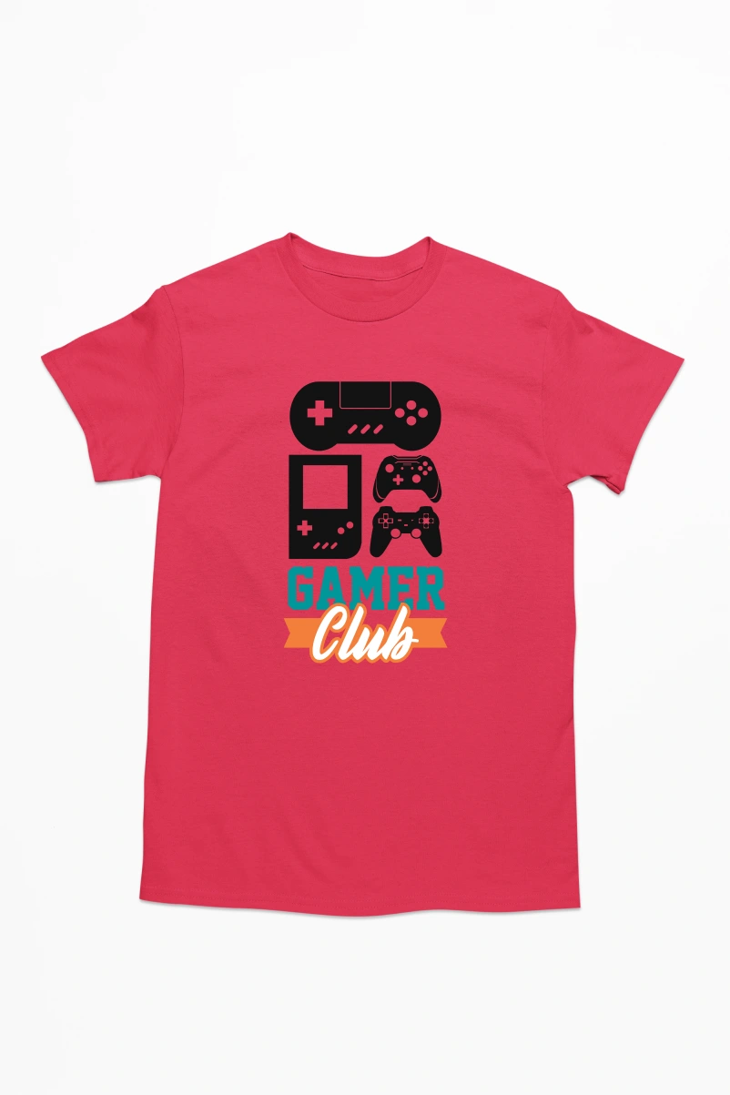 Gamer Club Men's Tshirt (Red, S)