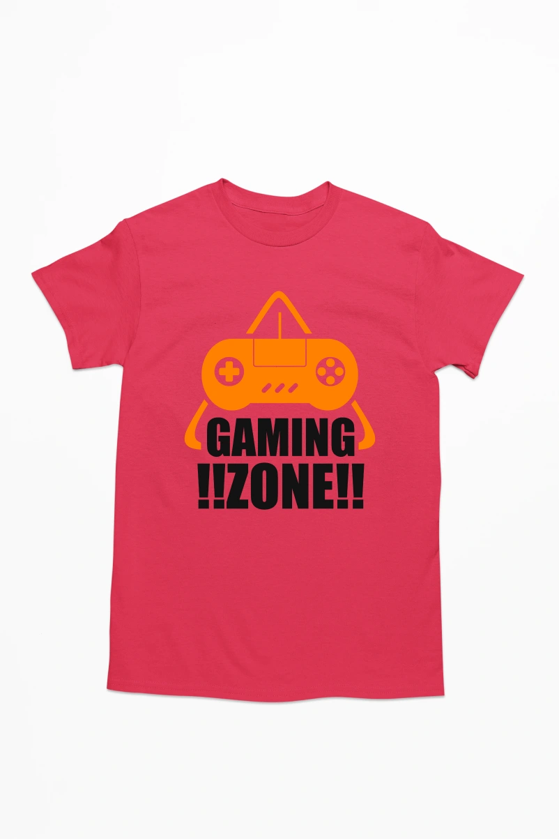 Gaming Zone Men's Tshirt (Red, S)