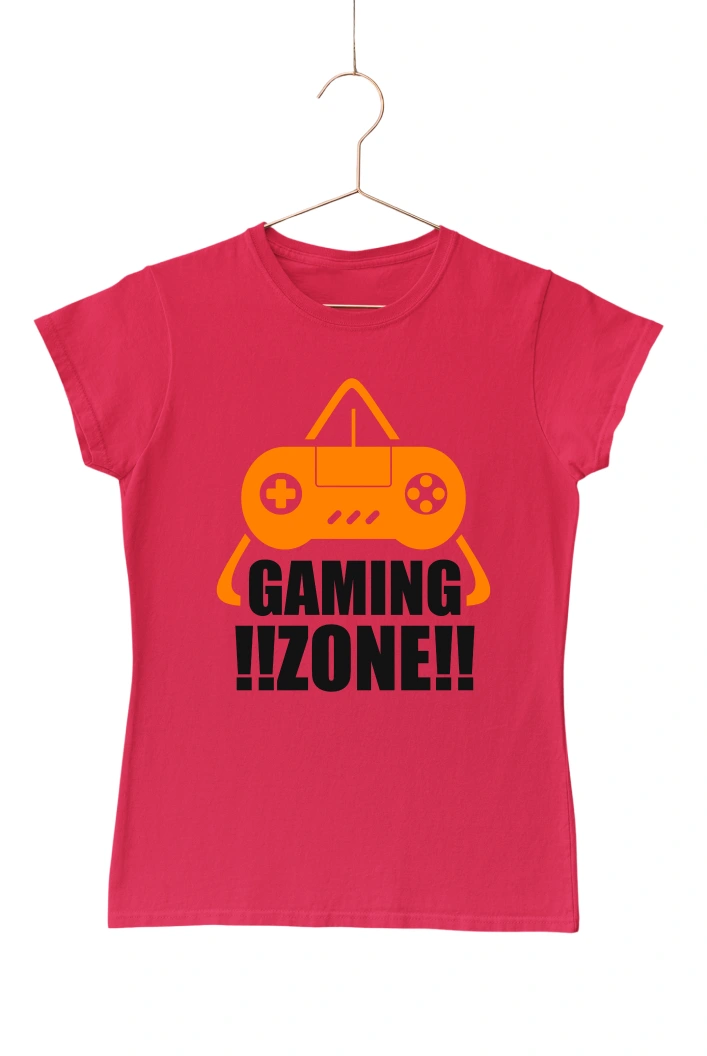Gaming Zone Women's Tshirt (Red, S)