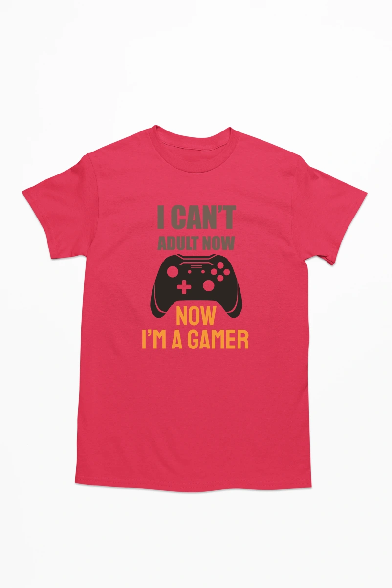 I Can't Adult Now Men's Tshirt (Red, S)