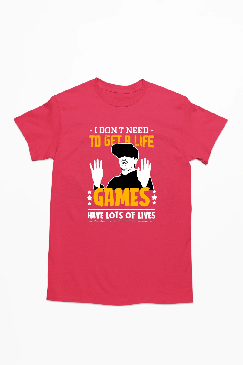 I Don't Need To Get A Life Men's Tshirt (Red, S)