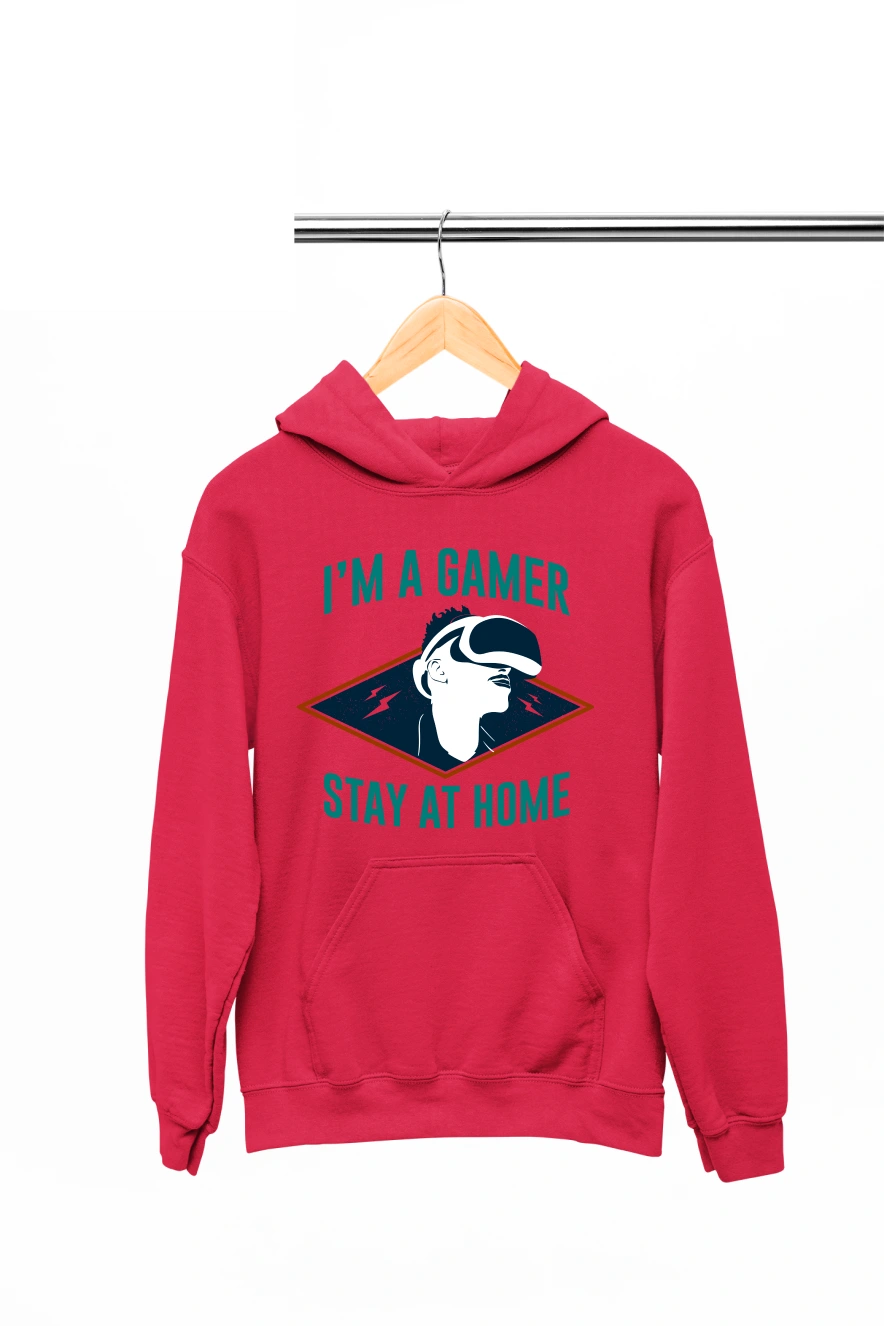 I'm a Gamer Stay at Home Hoodie (Red, S)