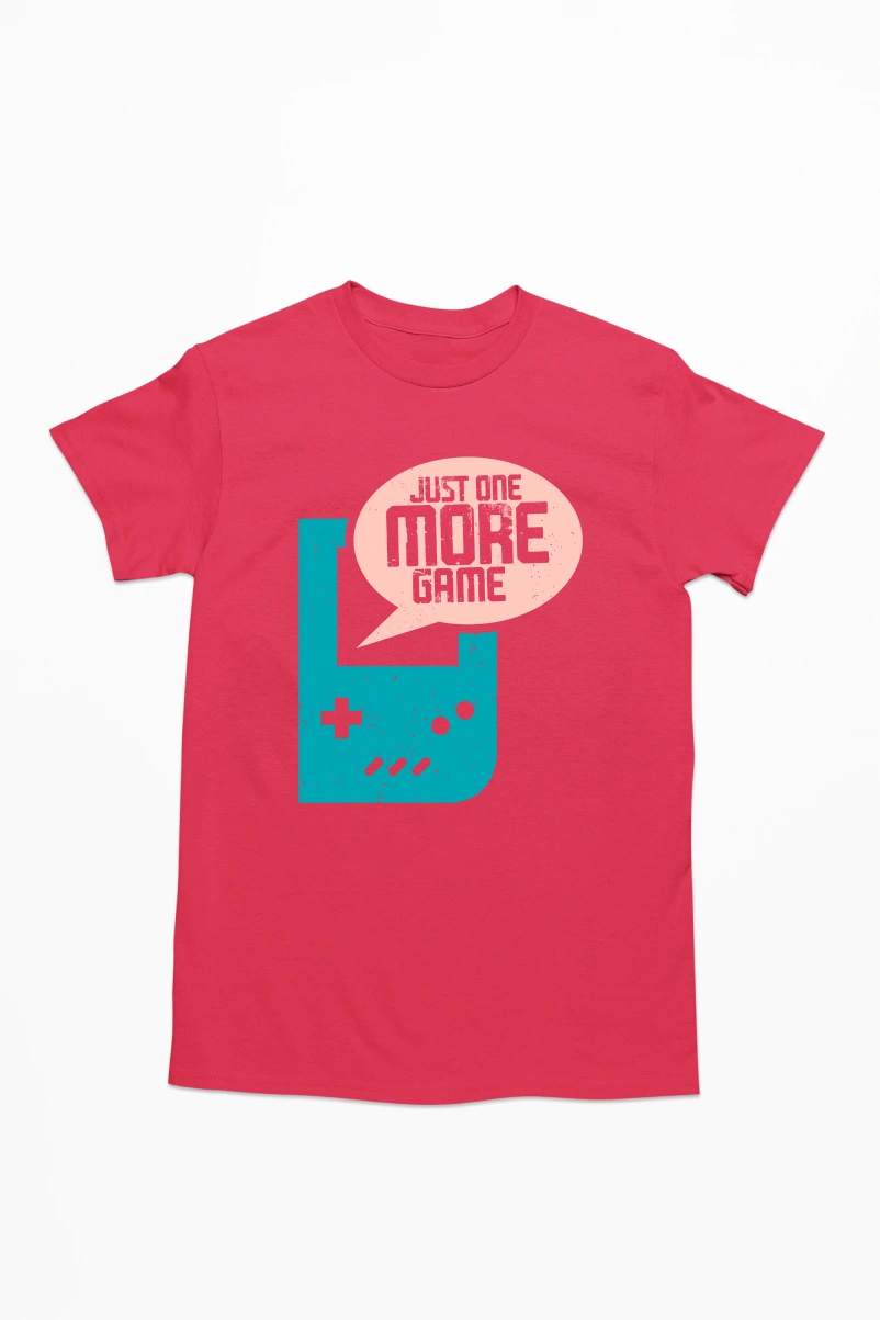 Just One More Game Men's Tshirt (Red, S)