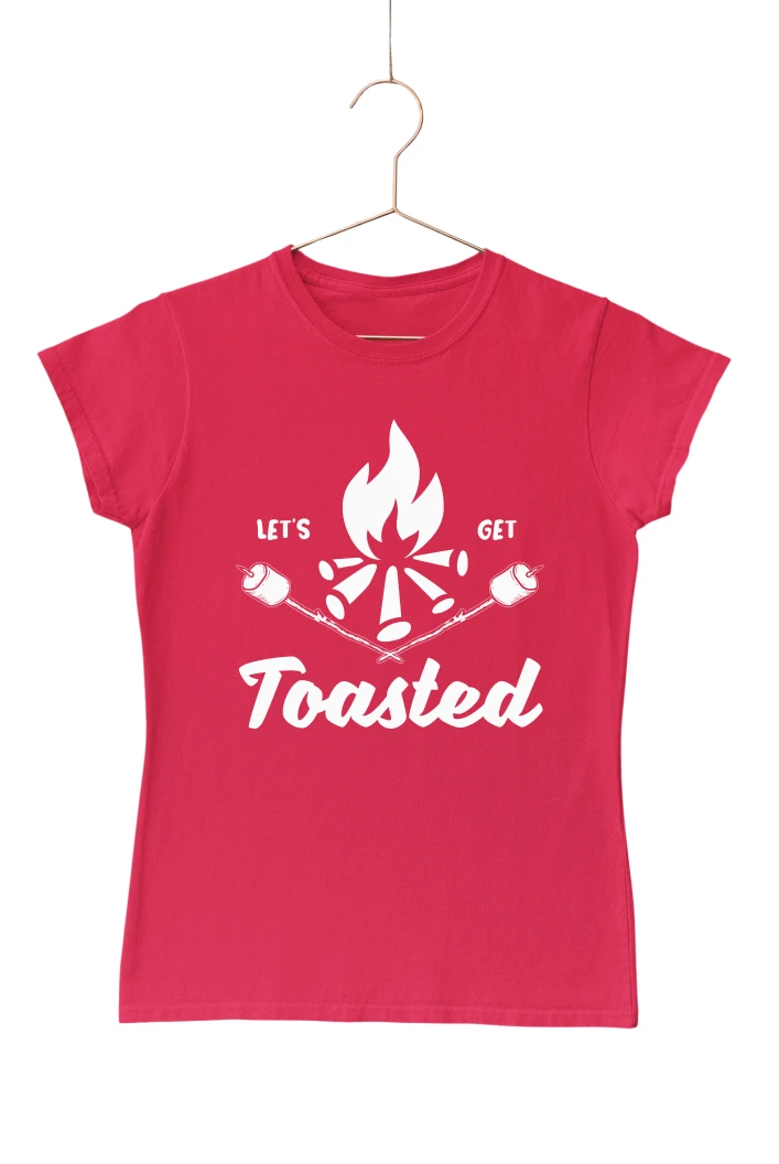 Let's Get Toasted Women's Tshirt (Red, S)
