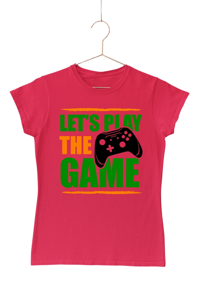 Let's Play The Game Women's Tshirt (Red, S)