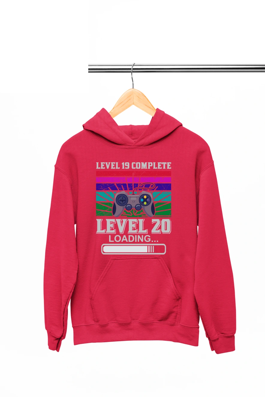 Level 19 Complete Hoodie (Red, S)