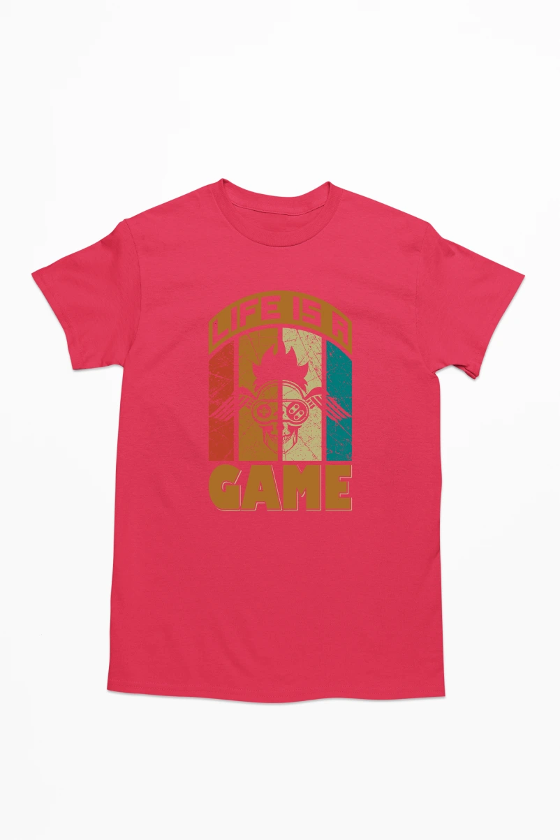 Life is a Game Men's Tshirt (Red, S)