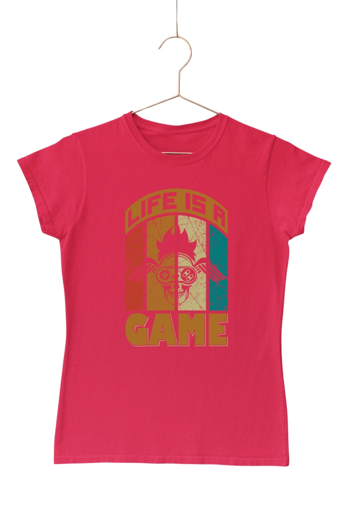 Life is a Game Women's Tshirt (Red, S)