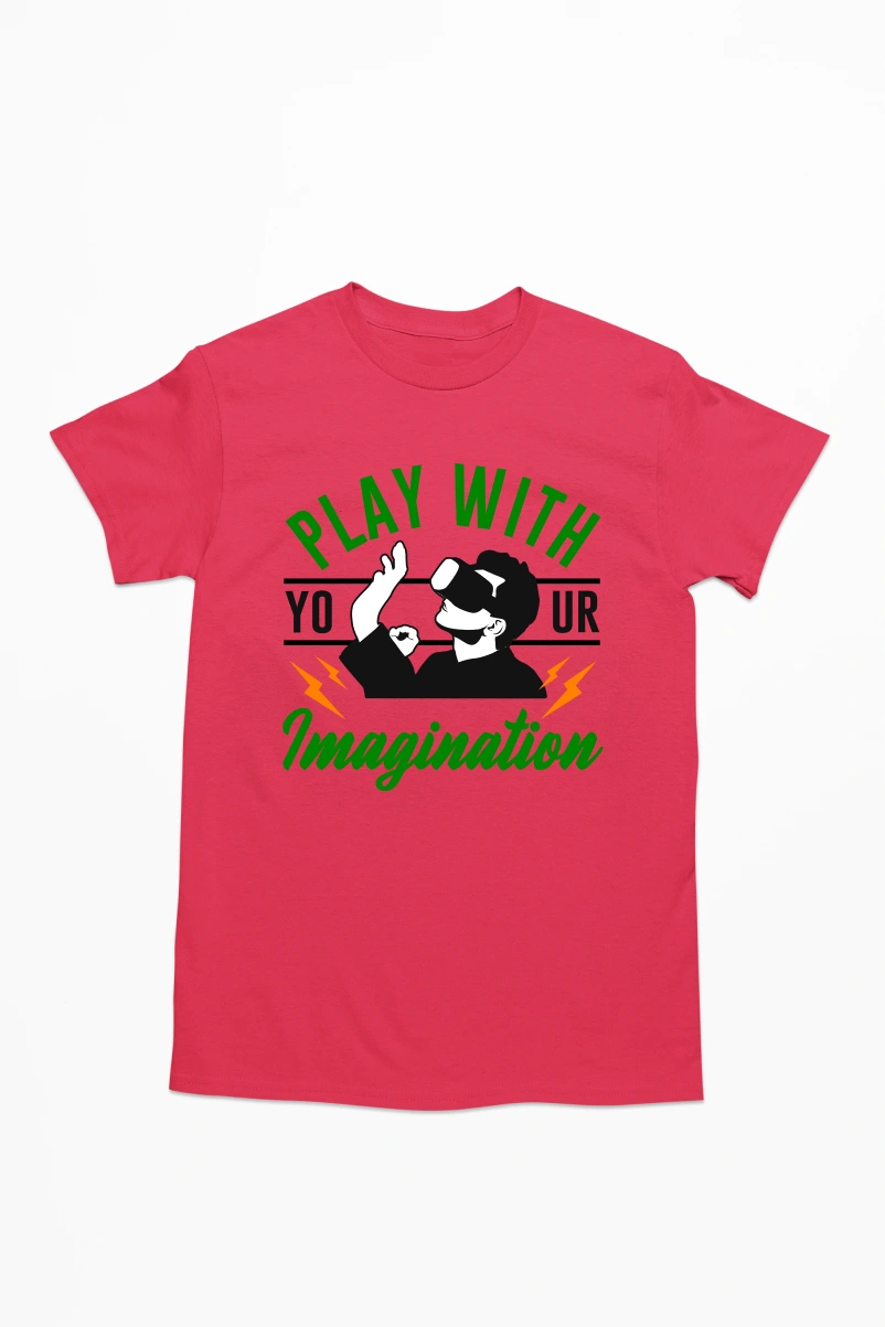 Play With Your Imagination Men's Tshirt (Red, S)