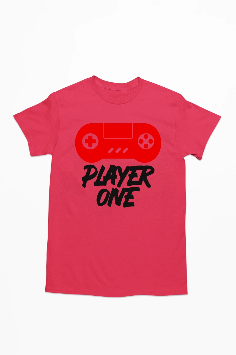 Player One Men's Tshirt (Red, S)