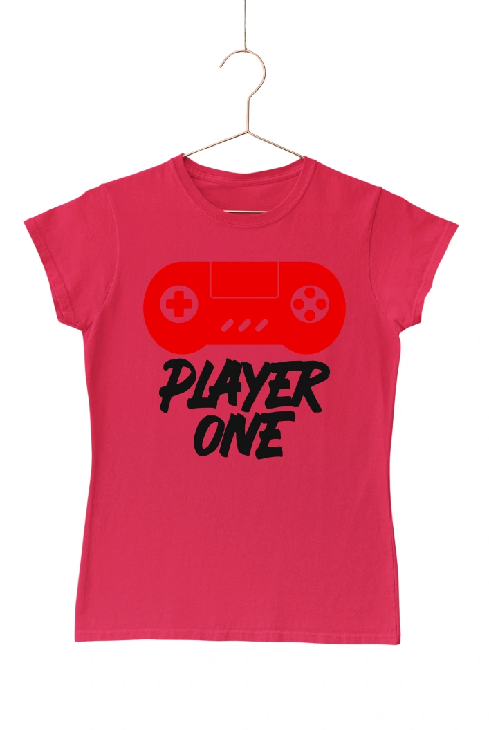 Player One Women's Tshirt (Red, S)