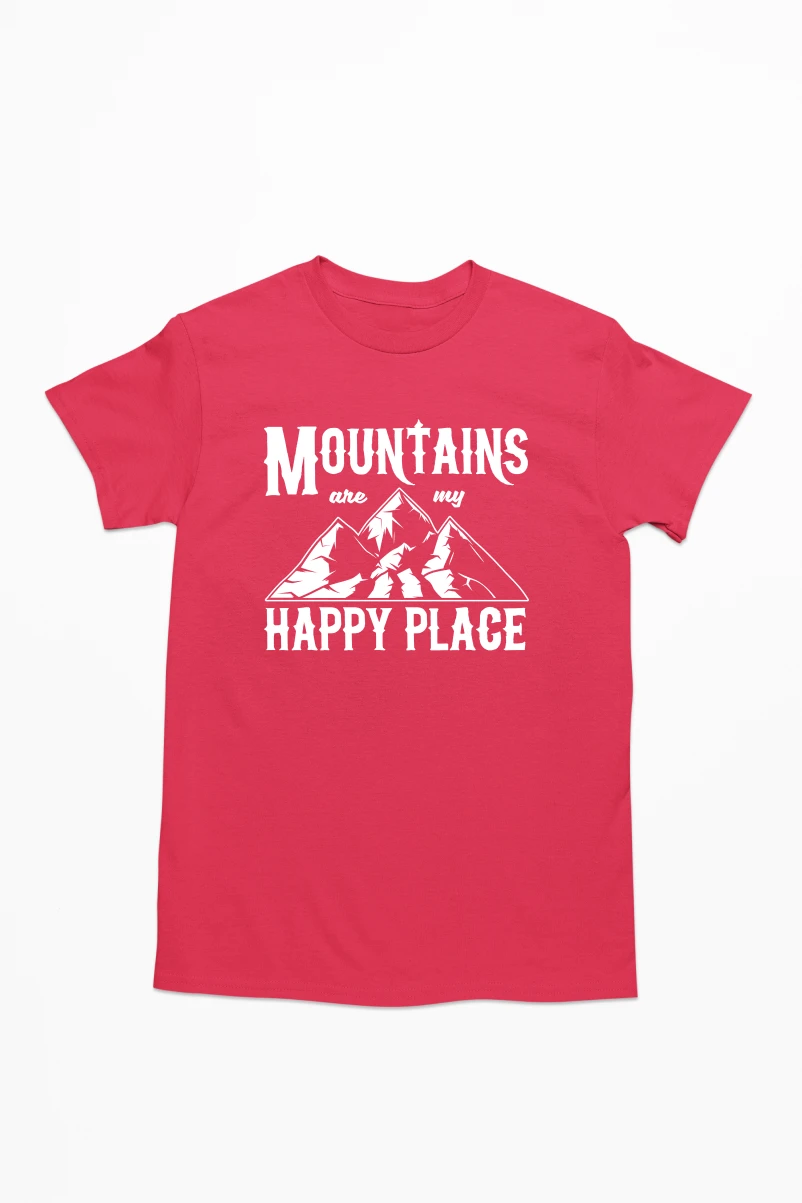 Mountains Are My Happy Place Men's Tshirt