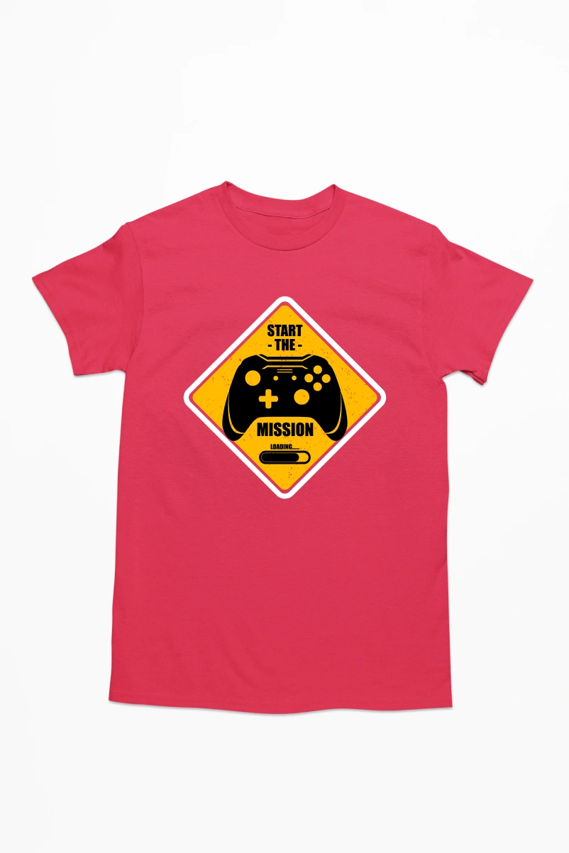 Start The Mission Men's Tshirt (Red, S)