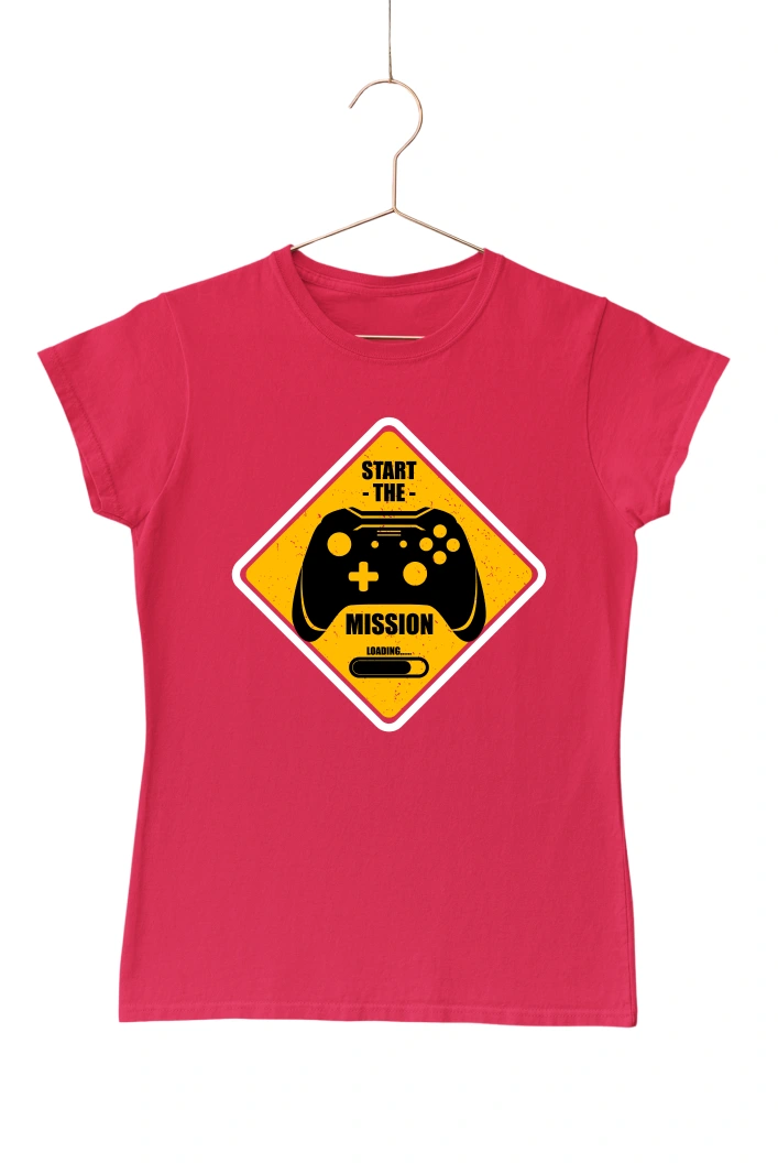 Start The Mission Women's Tshirt (Red, S)