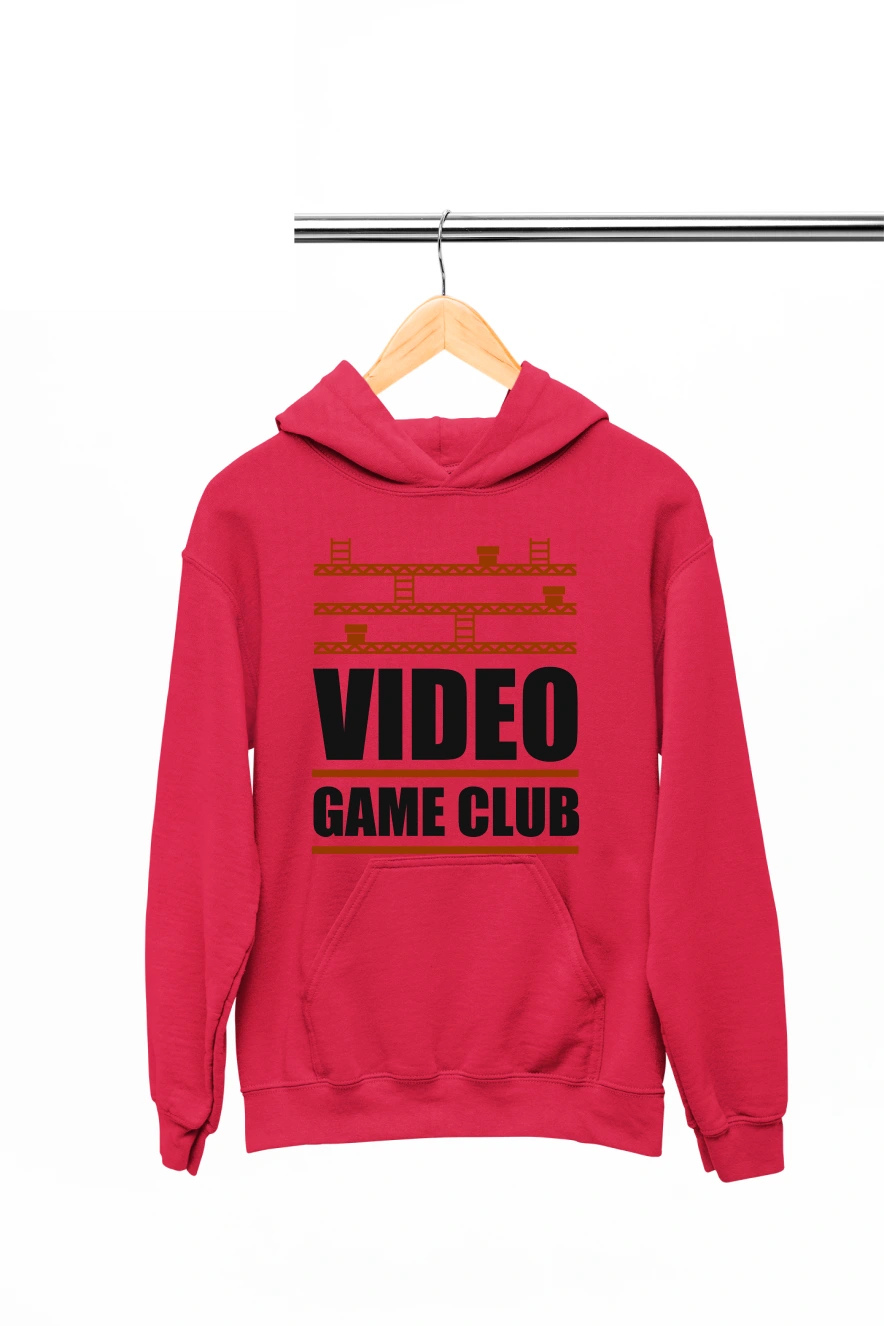 Video Game Club Hoodie (Red, S)