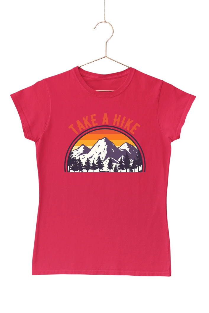 Take A Hike Women's Tshirt (Red, S)