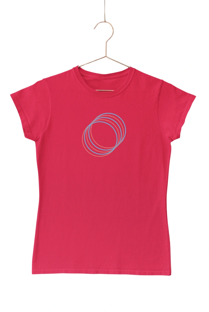 Geometry Circle Women's Tshirt (Red, S)