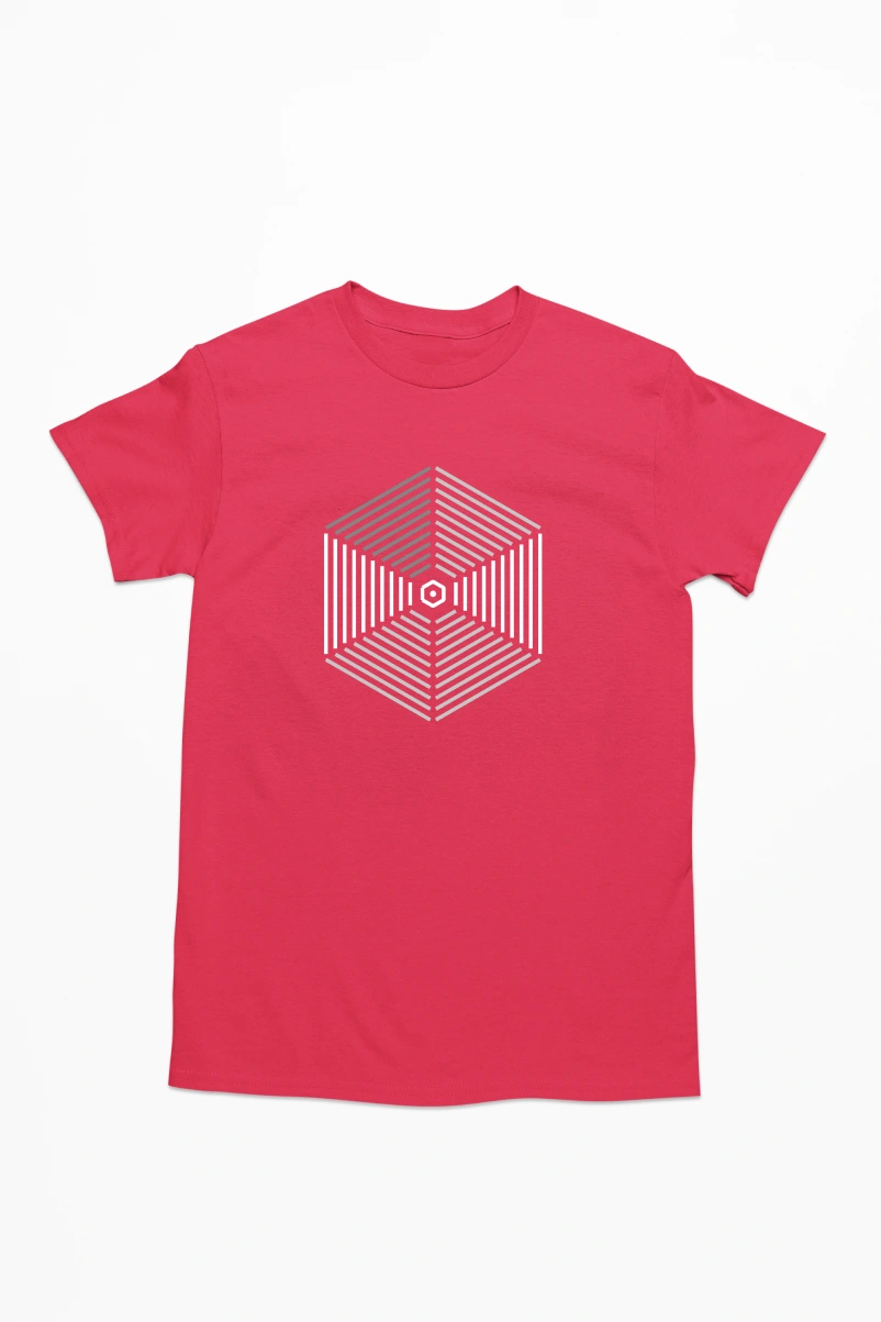 Geometry Ver.27 Men's Tshirt (Red, S)