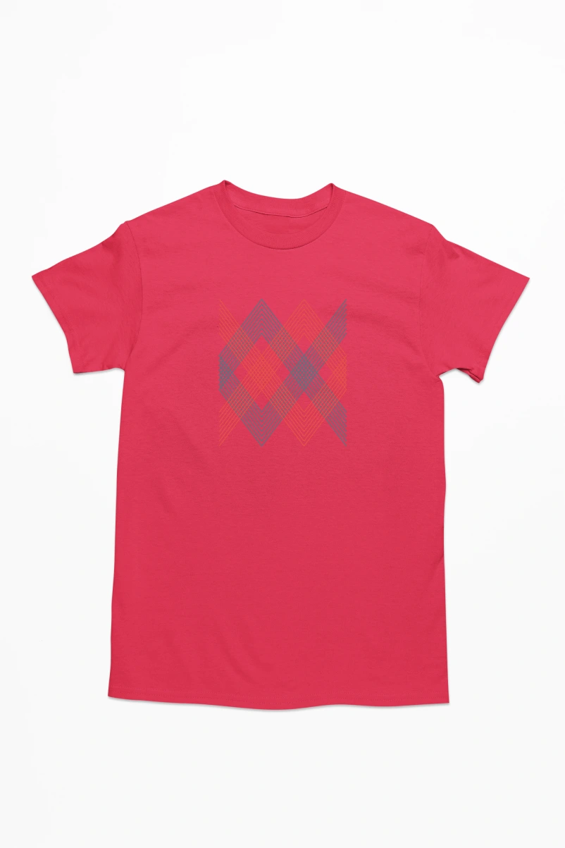 Geometry Men's Tshirt (Red, S)