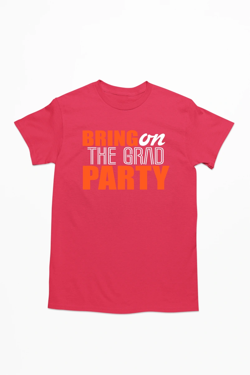Bring on the Grad Party Men's Tshirt (Red, S)