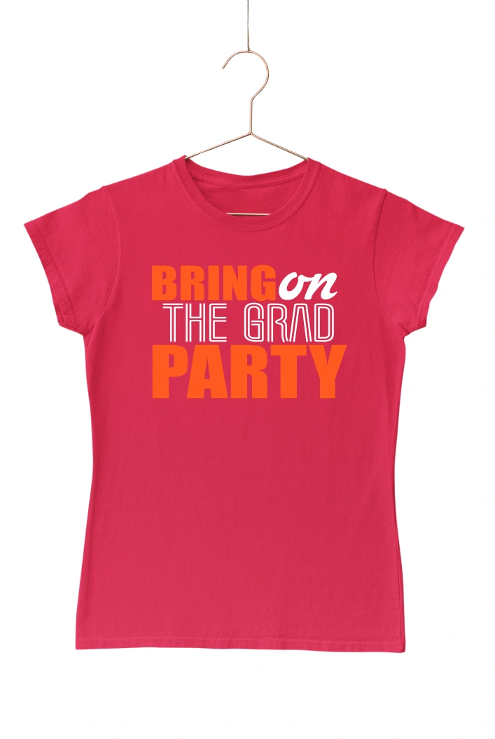 Bring on the Grad Party Women's Tshirt (Red, S)