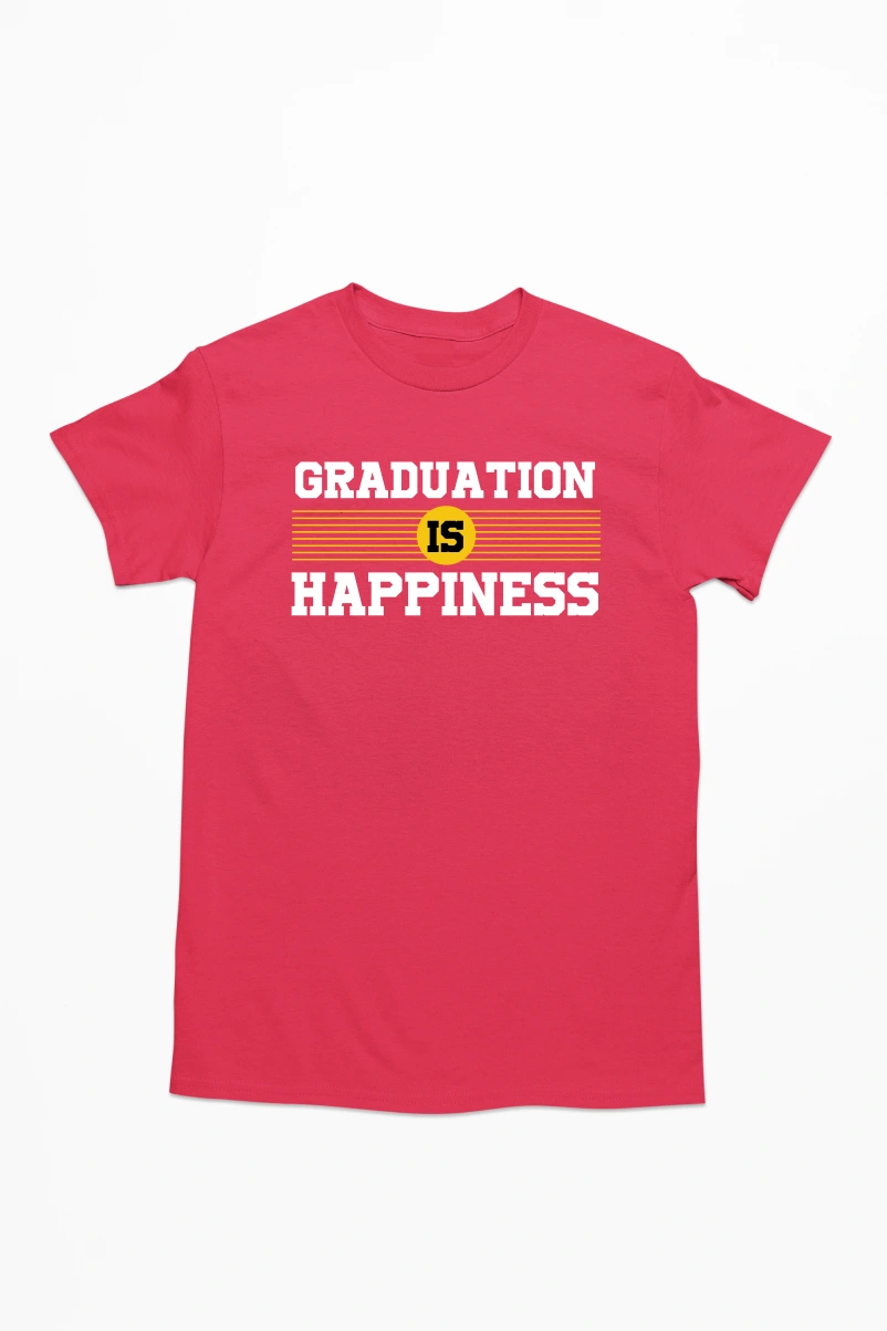 Graduation is Happiness Men's Tshirt (Red, S)