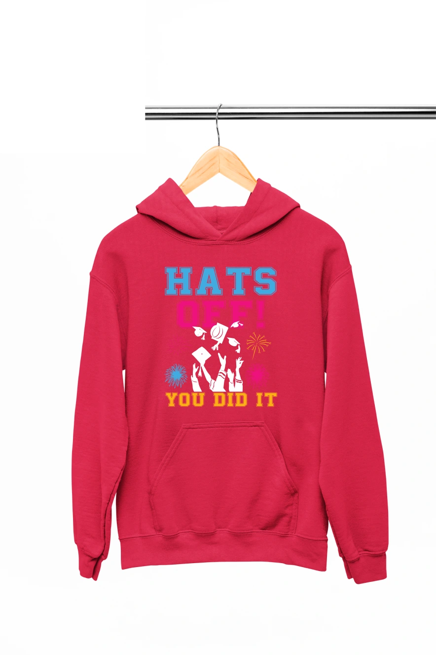 Hats Off You Did It Hoodie (Red, S)