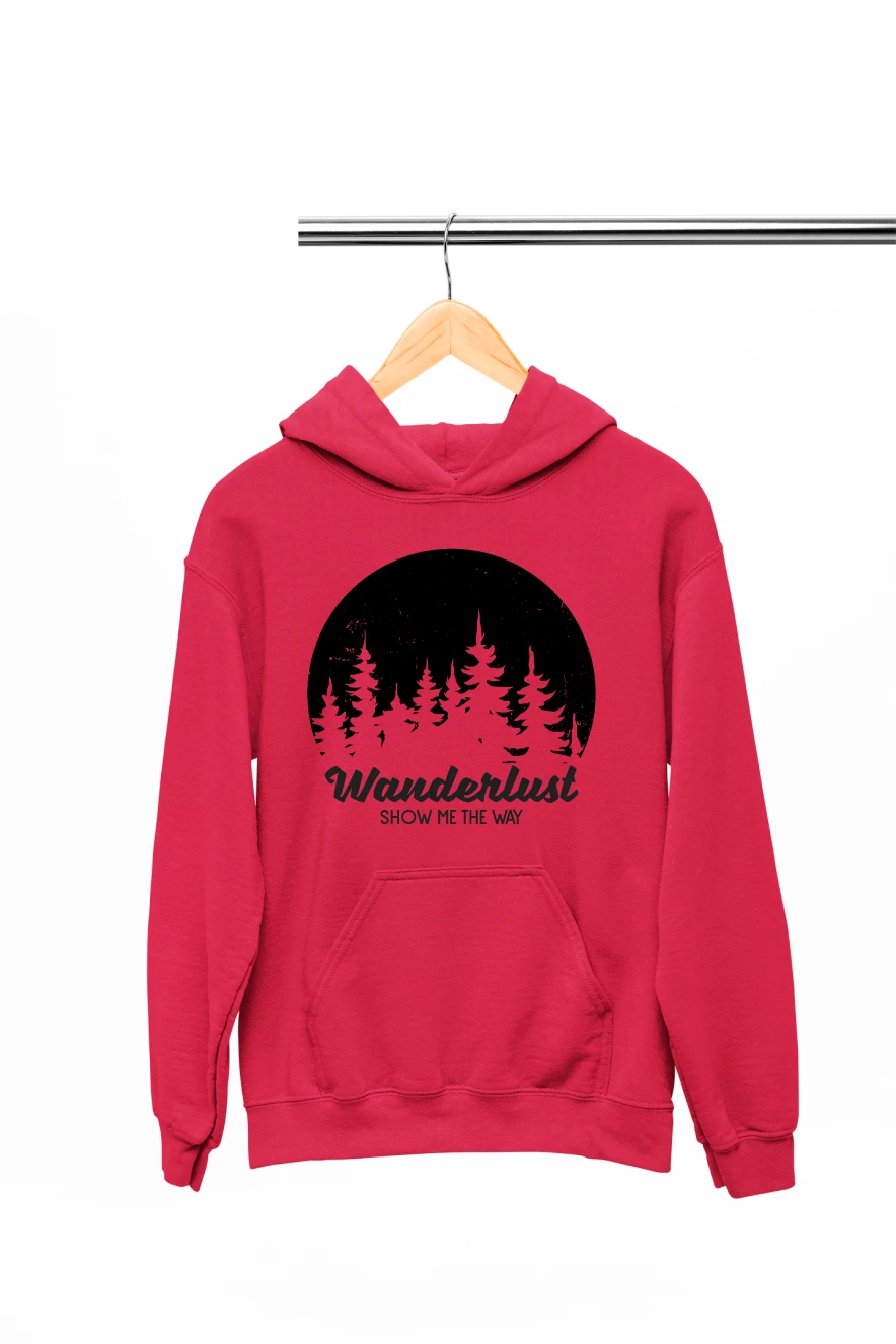 Wanderlust Hoodie (Red, S)
