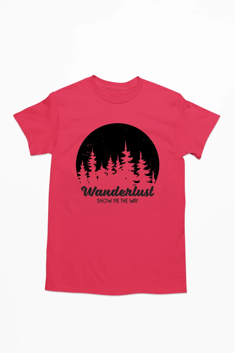 Wanderlust Men's Tshirt (Red, S)