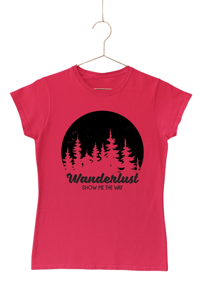 Wanderlust Women's Tshirt (Red, S)