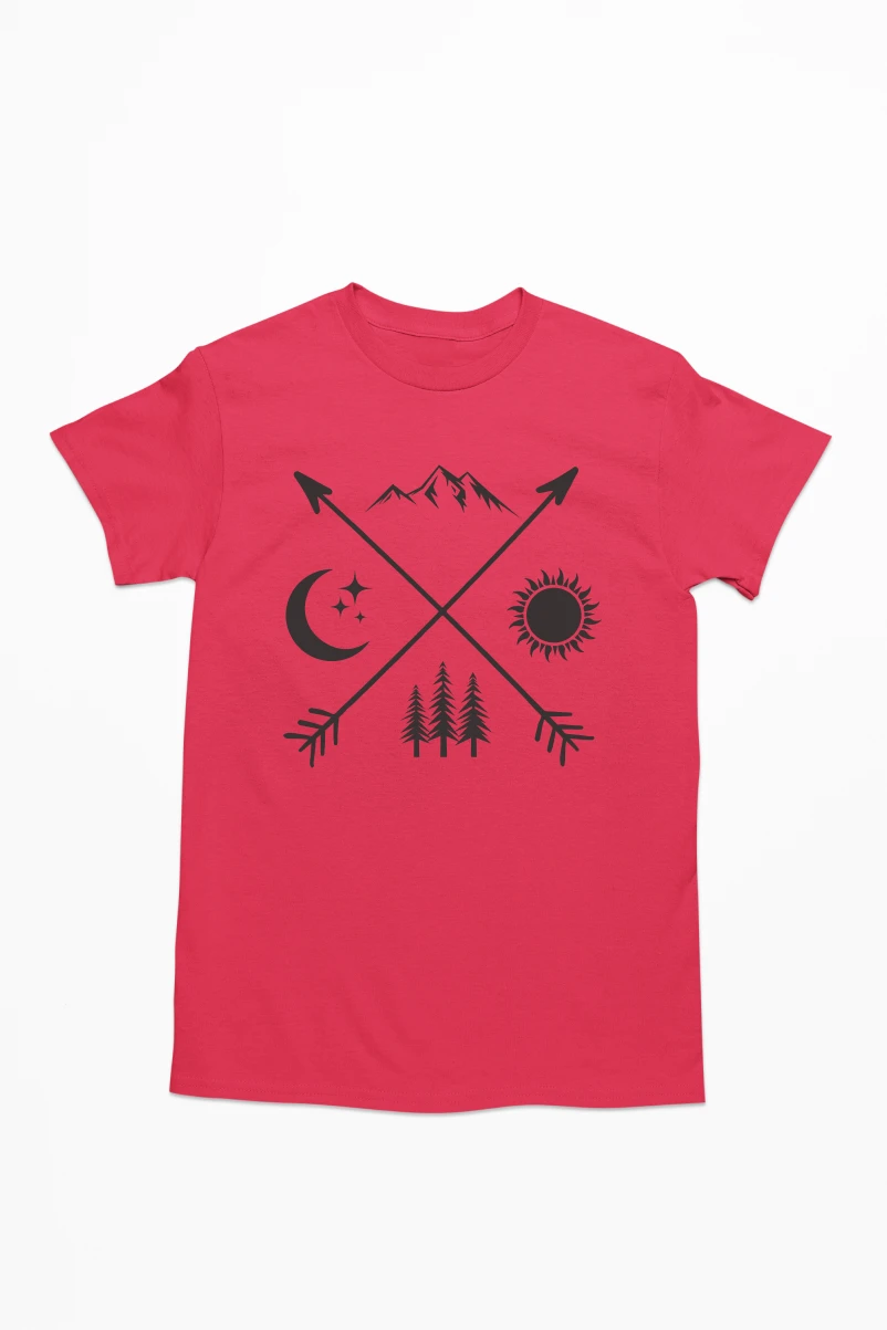Wilderness Art Men's Tshirt (Red, S)